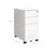 Mobile Filing Cabinet - Wood - White - Lockable with Wheels for A4
