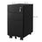 Mobile File Cabinet - Wood - White - Lockable with Wheels
