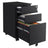 Mobile File Cabinet - Wood - White - Lockable with Wheels