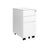 Mobile File Cabinet - Metal - White - Lockable with Wheels