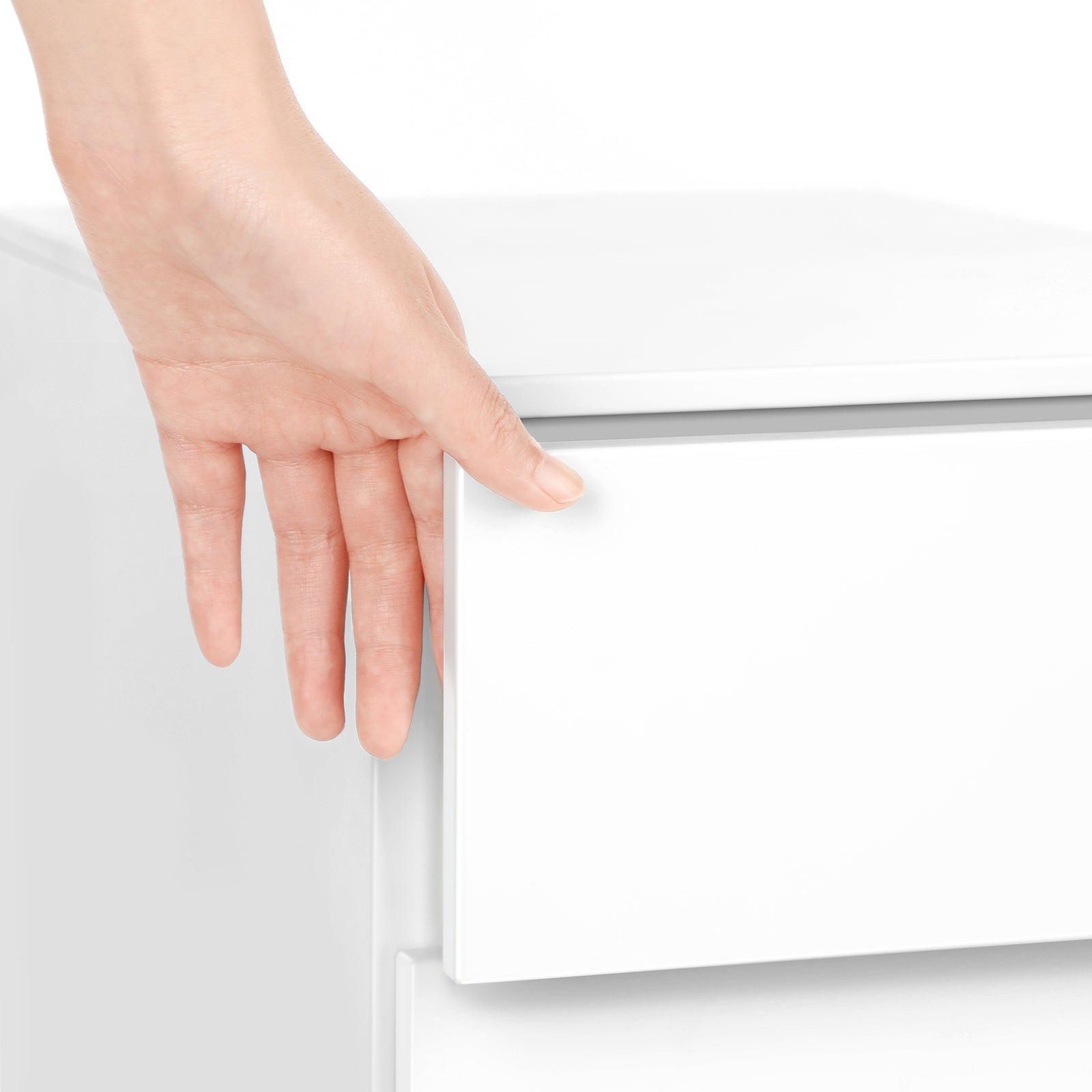 Mobile File Cabinet - Metal - White - Lockable with Wheels
