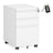 Filing Cabinet - Lockable with Drawers - Matte White - 39 x 50 x 62 cm