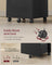 2-Drawer Filing Cabinet - Matte Black - Rolling Design for A4 and Letter-Size Files
