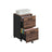 2-Drawer Filing Cabinet - Wood - Natural Walnut - Rolling Design for A4 and Letter Sized Documents