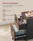 2-Drawer Filing Cabinet - Wood - Natural Walnut - Rolling Design for A4 and Letter Sized Documents