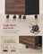 2-Drawer Filing Cabinet - Wood - Natural Walnut - Rolling Design for A4 and Letter Sized Documents