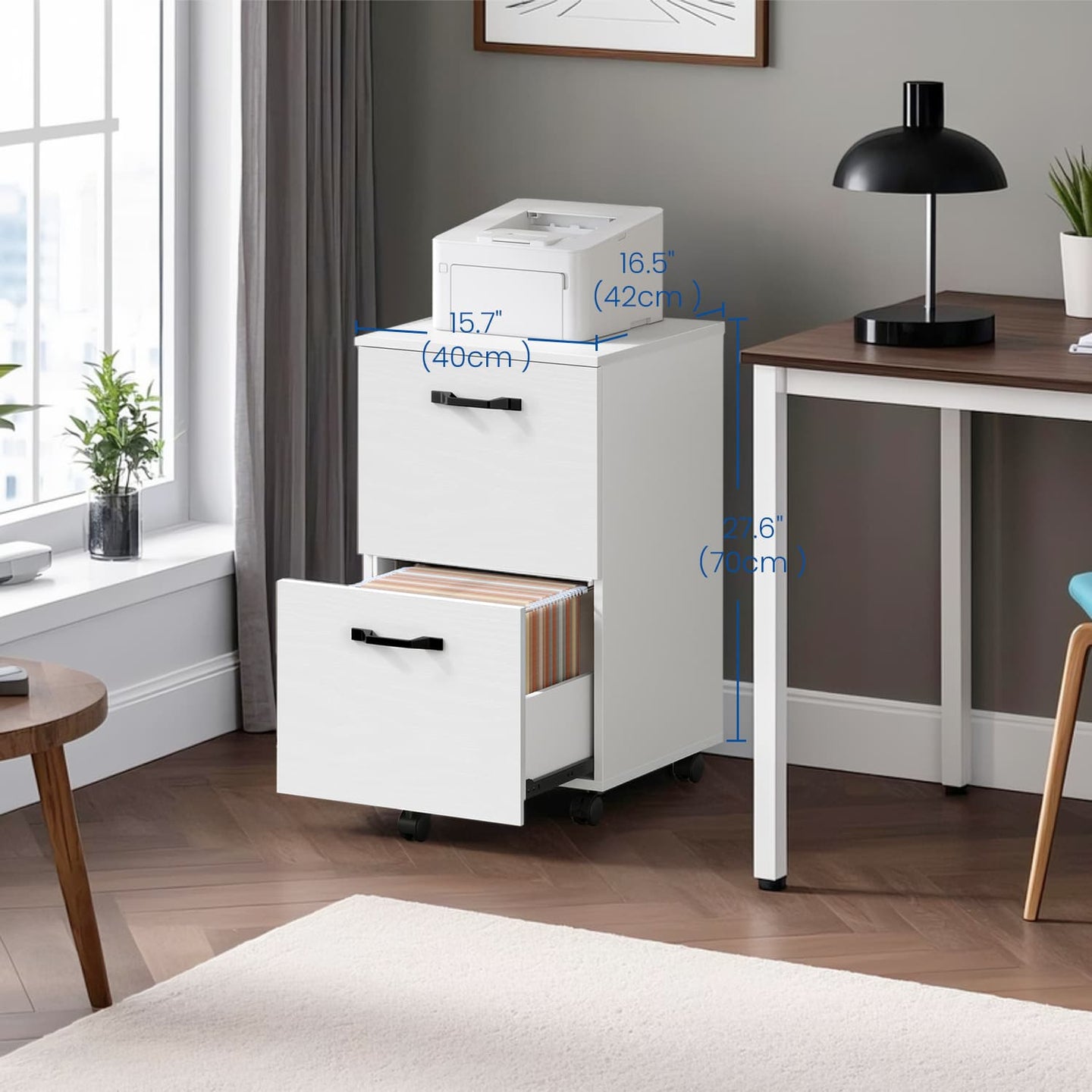 File Cabinet - Wood - Rustic Brown and Black