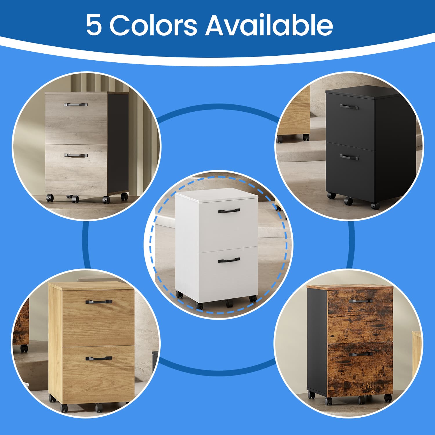 File Cabinet - Wood - Rustic Brown and Black