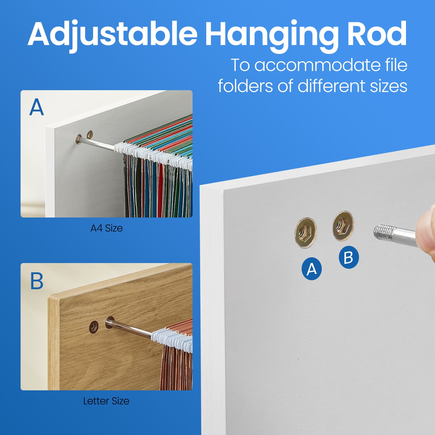 File Cabinet - Wood - Rustic Brown and Black