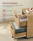 Mobile Filing Cabinet - 2 Drawers with Wheels - Metal - Straw Yellow