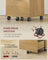 Mobile Filing Cabinet - 2 Drawers with Wheels - Metal - Straw Yellow