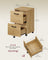Mobile Filing Cabinet - 2 Drawers with Wheels - Metal - Straw Yellow