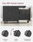 3-Drawer File Cabinet - Wood - Ebony Black - Mobile Lateral Design with Open Compartments