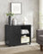 3-Drawer File Cabinet - Wood - Ebony Black - Mobile Lateral Design with Open Compartments