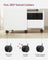 File Cabinet - Wood - White and Rustic Brown - Mobile with Open Compartments