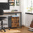 File Cabinet - Particle Board - Rustic Brown - Rolling Design with 2 Drawers