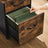 File Cabinet - Particle Board - Rustic Brown - Rolling Design with 2 Drawers