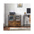 Mobile Filing Cabinet - Wood - Rustic Brown and Black - With Drawers and Open Shelves
