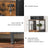 Filing Cabinet - Steel - Rustic Brown and Black - 2 Drawers with Open Shelf