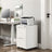 Filing Cart - Metal - White - Mobile with 2 Drawers and Lock
