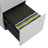Filing Cart - Metal - White - Mobile with 2 Drawers and Lock