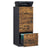 File Cabinet Filing Cabinet for Home Offic - Wood and MDF - Rustic Brown And Ink Black - with 3 Lockable Drawers