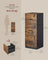 File Cabinet Filing Cabinet for Home Offic - Wood and MDF - Rustic Brown And Ink Black - with 3 Lockable Drawers