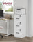File Cabinet - Wood - Cloud White - Lockable with Adjustable Hanging Rail