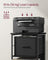 Filing Cabinet - Wood - Ebony Black - 2 Drawers for A4 and Letter-Size Files