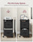 Filing Cabinet - Wood - Ebony Black - 2 Drawers for A4 and Letter-Size Files