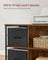 Filing Cabinet - Wood - Brown - 2 Drawers with Shelf and Printer Stand