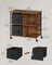 Filing Cabinet - Wood - Brown - 2 Drawers with Shelf and Printer Stand