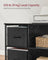 Filing Cabinet - Wood - Brown - 2 Drawers with Shelf and Printer Stand