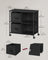 Filing Cabinet - Wood - Brown - 2 Drawers with Shelf and Printer Stand