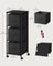 Filing Cabinet - Wood - Ebony Black - 3 Drawers with Bookshelf and Printer Stand
