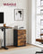 File Cabinet Filing Cabinet for Home Office - Wood - Rustic Brown and Ink Black - with 2 Lockable Drawers