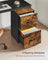 File Cabinet Filing Cabinet for Home Office - Wood - Rustic Brown and Ink Black - with 2 Lockable Drawers