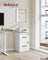 File Cabinet - Wood - Cloud White - Lockable Drawers