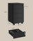Lockable Mobile File Cabinet - Wood - Ink Black - 4 Drawers