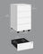 Lockable Mobile File Cabinet - 4 Drawers - Wood - Cloud White