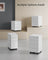 Lockable Mobile File Cabinet - 4 Drawers - Wood - Cloud White