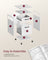 File Cabinet - Steel - Cloud White - 2 Drawers with Open Compartment and Wheels