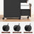 Filing Cabinet - Steel - Rustic Brown and Black - 2 Lockable Drawers with Castors and Open Shelf