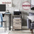 Mobile Filing Cabinet, 2 Drawers - Steel - Greige and Black