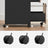 Mobile Filing Cabinet, 2 Drawers - Steel - Greige and Black