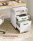 Filing Cabinet - Steel - Cloud White - 2 Lockable Drawers