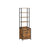 3-Drawer Filing Cabinet - Steel - Rustic Brown - Height-Adjustable Open Shelves