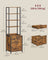 3-Drawer Filing Cabinet - Steel - Rustic Brown - Height-Adjustable Open Shelves