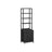 Filing Cabinet - Steel - Ebony Black - Height-Adjustable Open Shelves with 3 Drawers
