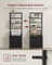 Filing Cabinet - Steel - Ebony Black - Height-Adjustable Open Shelves with 3 Drawers